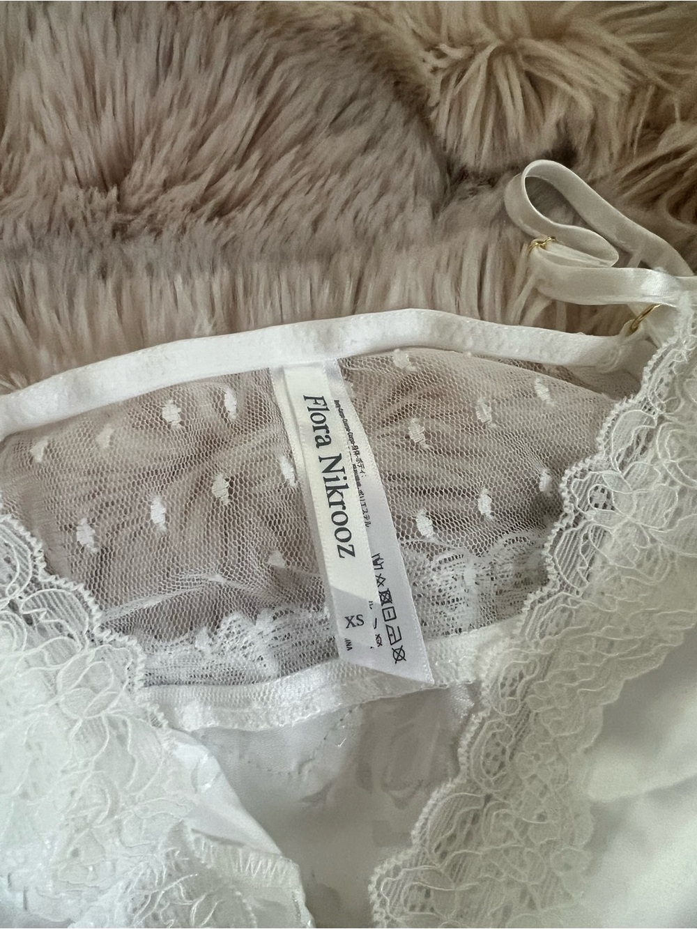 Flora Nikrooz Satin Lace Cami & Short Sleep Set - Ivory Cream XS - Picture 7 of 11